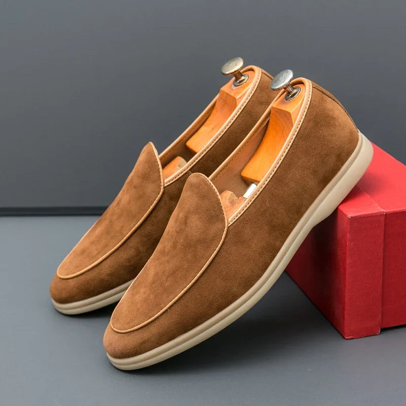 stylish suede loafer brown